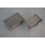 Two silver cigarette boxes