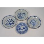 Four items of 18th century Chinese export blue and white ceramics, Kangxi and Qianlong period