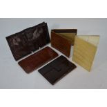 Vintage and earlier leather cigarette cases and wallets