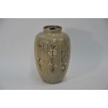A 19th century Chinese Cizhou style vase with crackled buff glaze