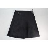 A gentleman's Scottish wool kilt in black