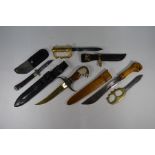 WITHDRAWN Two 'brass knuckle' fighting knives and other items