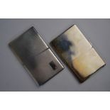 Two silver cigarette cases