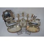 Mixed box of Victorian and later plated items
