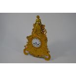 Linet, Paris, a late 19th century gilt metal mantel clock