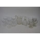 A collection of assorted glasses