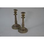A pair of Old Sheffield Plate candlesticks by Matthew Bolton