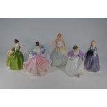 Five Royal Doulton figures