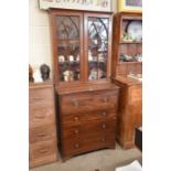 A Regency mahogany secretaire bookcase