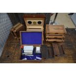 A French Credo cigar humidor and other items