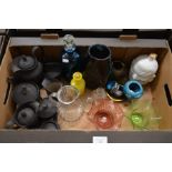 A small collection of Wedgwood black basalt wares