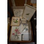 An interesting folio of unframed mostly hand-coloured prints