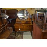 Edwardian inlaid mahogany dressing chest