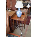 Edwardian mahogany square occasional table