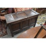 Pannelled oak coffer