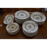 A late Victorian Copeland Spode Waring & Gillows retailed part dinner service