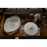 Two Victorian china oval dishes