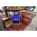 A 19th century mahogany bidet stool