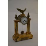 A French architectural mantle clock