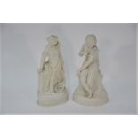 Two 19th century Continental Parian porcelain figures
