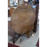 A 19th century oak occasional table