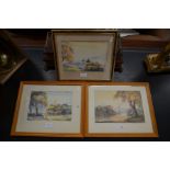 Three early 20th century Burmese watercolour landscapes