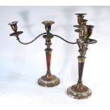 Old Sheffield plate candelabra