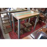 A hardwood rectangular bistro/high table with Urban Chic painted finish