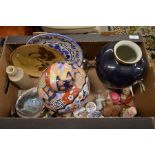 Box of decorative china and collectables