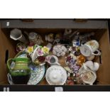 A box of 20th century decorative ceramics