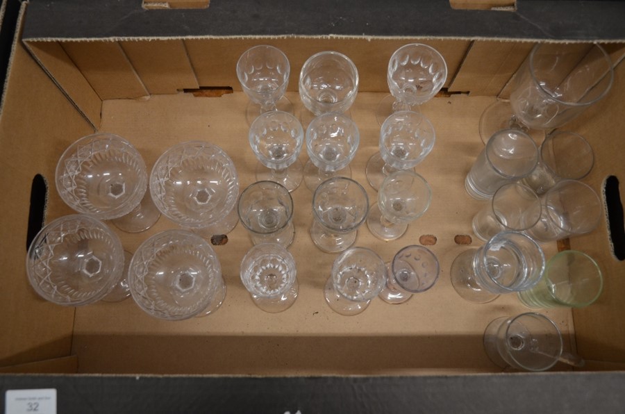 Collection of late 19th century drinking glasses