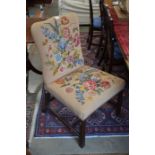 A 19th century mahogany framed side chair