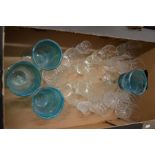 Four 'Mdina glass 1977' goblets