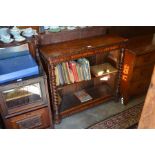 A Victorian rosewood open bookcase