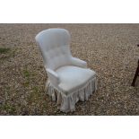 Victorian style button back nursing chair