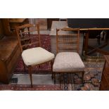 Six Edwardian inlaid chairs (a/f)