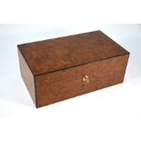 A burr-walnut jewellery box