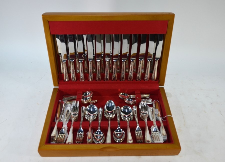 A canteen of epns bead-edge flatware for twelve settings