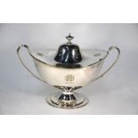 A late Victorian Adam Revival electroplated soup tureen and cover