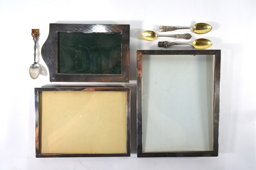 Three silver-faced photograph frames etc - Image 2 of 3