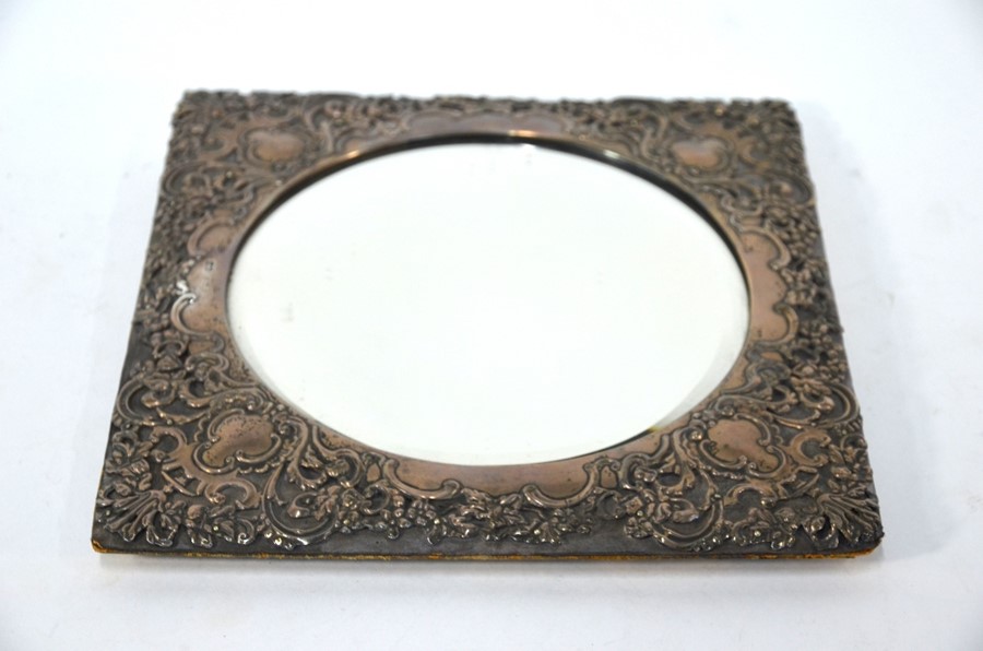 Edwardian silver easel mirror - Image 3 of 5