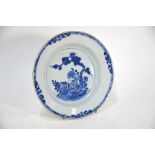 A Chinese export blue and white soup plate, Qianlong (1736-95)