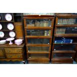 Globe Wernicke, a mahogany five section library bookcase