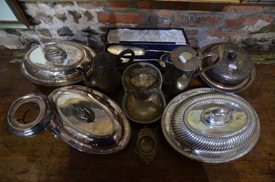 Mixed silver plate items - Image 2 of 3