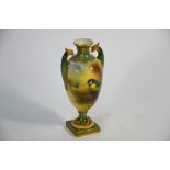 A Royal Worcester small baluster urn
