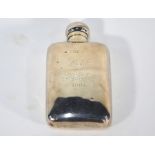 A late Victorian silver hip flask