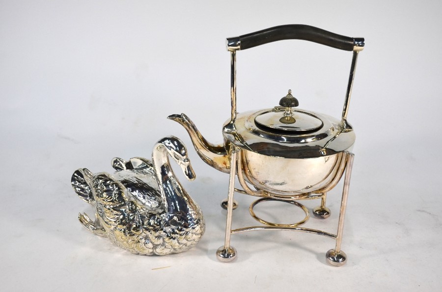 A Victorian plated on copper spoon-warmer