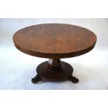 A Regency rosewood breakfast table