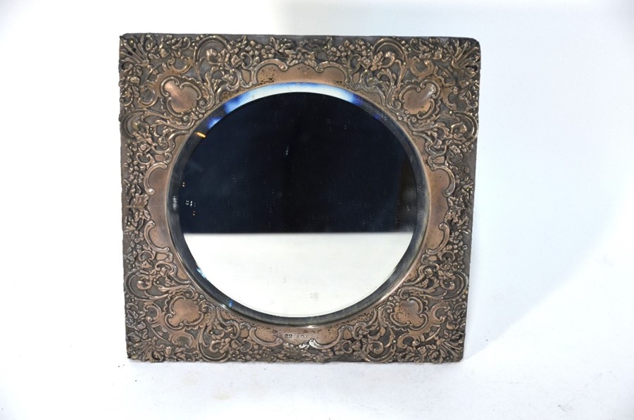 Edwardian silver easel mirror - Image 2 of 5