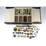 A jewellery box containing a collection of fashion jewellery